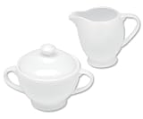 Churchill Serenity Sugar Bowl and Jug Fine Bone China White Ref SERE1S and C1