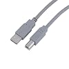 Hama - USB Cable de conexi�n A-Plug - B-Plug, grey, 1.8 m, USB A, USB B, 1.8 m, Gris