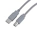 Hama - USB Cable de conexi�n A-Plug - B-Plug, grey, 1.8 m, USB A, USB B, 1.8 m, Gris