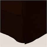 MARRIKAS 300TC Egyptian Cotton TWIN Bed Skirt SOLID CHOCOLATE