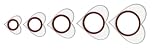 Cuisipro Snap Fit Cookie Cutters Set of 5, Heart Shapes