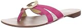 Nine West Women's Racket Thong Sandal,Pink Leather,7 M US