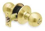 Battalion 1TPH6 Knob Lockset, Medium Duty, Brass, Storeroom