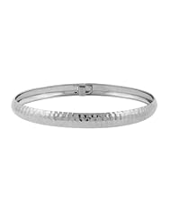 Sterling Silver Hammered Flex Bangle Bracelet