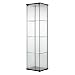 Ikea Detolf Glass Curio Display Cabinet Black