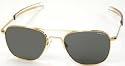 Randolph Aviators Sunglasses 58MM Gold Frame, Bayonet, Grey Lens AF81611
