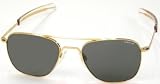 Randolph Aviators Sunglasses 58MM Gold Frame, Bayonet, Grey Lens AF81611