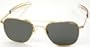 Randolph Aviators Sunglasses 58MM Gold Frame, Bayonet, Grey Lens AF81611