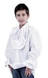 Boys Gothic Frilly Pirate Shirt Halloween Fancy-Dress LARP Victorian Fits Ages 6-14