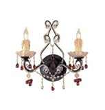 IMAGE OF Crystorama 4522-DR Paris Flea Market Candle Wall Sconce in Dark Rust