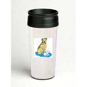 16 oz. Double Wall Insulated Tumbler with dog on a blanket - Paper Insert by 
