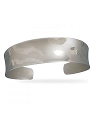 MMA Silver - Rhodium Plated Polished and Satin Cuff Bracelet