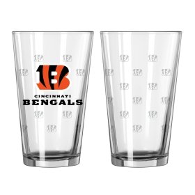 Cincinnati Bengals NFL Satin Etch Pint Glass Set