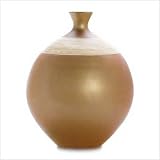 CERAMIC VASE WITH BAMBOO TRIM