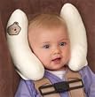 Kiddopotamus Cradler Adjustable Head Support for Newborns to Toddlers, Ivory Teddy Bears