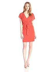 Flutter Belted Wrap Pleated Short  Dress