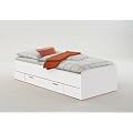 SLEEP Single Bed with Slat Base and Drawer (Mattress Not Included) in White Colour