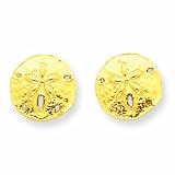 14k Sanddollar Post Earrings