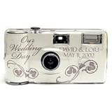 10 Pack Personalized Silver Bell Wedding Cameras - Matching Table Cards... by Cameras For All Wedding Cameras