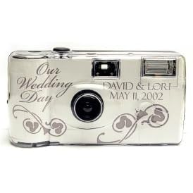 Personalized Silver Bell Wedding Camera - 12 Pack by 