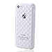 Etui Le Bon (tm) Case for Iphone 5c. Cover for Iphone 5c . Criss Cross Patern Clear Transparent. Subtle Diamond pattern in Silicone