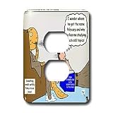 Rich Diesslins Funny Theology Cartoons - Irenaeus - Studies At the Feet of Polycarp - Light Switch Covers - 2 plug outlet cover