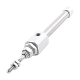 uxcell エアシリンダ アルミニウム合金材質 シングルロッド ダブルアクション ミニニューマチック