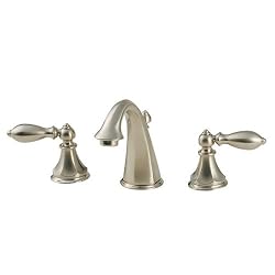 Price Pfister 049E0BK Catalina Double-Handle Widespread Lavatory Faucet with Pop-Up, Brushed Nickel