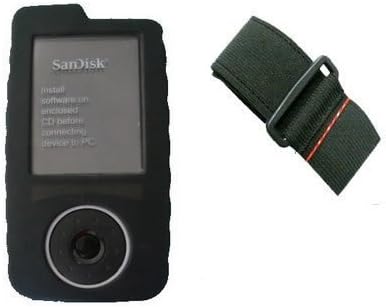 SANDISK SANSA CONNECT 4GB BLACK Premium Silicone Skin Protective Silicon Cover Case With Armband