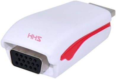 Happyhomestation HDMI Input to VGA Adapter Converter For PC Laptop NoteBook HD DVD White With audio out