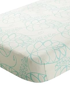 Aden + Anais Bamboo Crib Sheet - Azure Leafy - Aqua