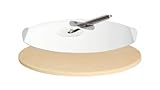 PaellaWorld 9813 Pizzastein-Set o 33cm mit Blech o 33 cm und Pizzaschneider