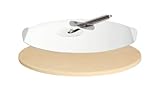 PaellaWorld 9813 Pizzastein-Set o 33cm mit Blech o 33 cm und Pizzaschneider