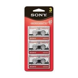 Sony 3-Pack 60min Micro Cassette