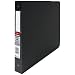 Wilson Jones Hanging Dubllock Round Ring Poly Binder, 8.5 x 11 Inches, 1-Inch Capacity, Black (390-14B )