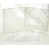 5 SLIMLINE 7MM Clear CD Jewel Boxes with Built In Clear Tray #CDBS78 - Also Called CD-5s or Maxi, Commonly Used for Imported CD Singles