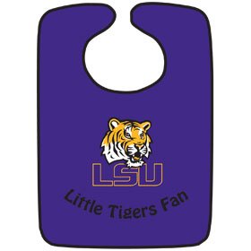 LSU 2-Tone Snap Baby Bib