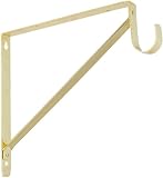 Stanley Home Designs 820217 Shelf and Hang Rod Bracket, Bright Brass
