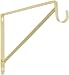 Stanley Home Designs Bright Brass Shelf and Hang Rod Bracket #820217