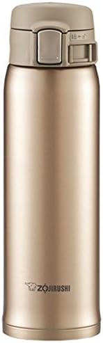 ZOJURUSHI One Touch Thermos&Keeping coolness tumbler stainless steel bottle 0.48L & Free Gift(Key Ring) (Sinamon Gold)
