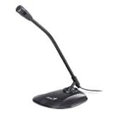 Genius MIC-01A (Black, desktop microphone) Allows for Internet conversation, voice presentation or recording anytime, anywhere.