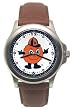 Syracuse Orange Mens Rookie League Leather Strap Watch
