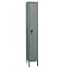 Hallowell U1288-1A-HG Hallowell Gray Steel Premium Wardrobe Locker, 1 Wide with 1 Opening, 1 Tier, 12" Width x 78" Height x 18" Depth, Assembled