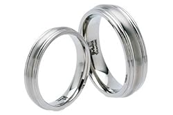 4mm Ridged Titanium Wedding Band (Size 4 - 8)