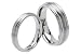 4mm Ridged Titanium Wedding Band (Size 4 - 8)