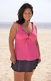 Liz Claiborne Azalea Ruffles Plus Size Skirtini Swimsuit - Women's Swimsuit Plus Size Swimsuits