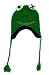 Bioworld Frog Wink Plush Eyes W/ Loop Embroidered Knit Laplander Hat