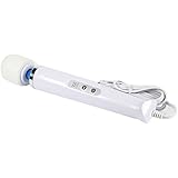 Lavani Magic Wand Massager Ultra Powerful Double-Speed Vibrating Body Massager ,White(Blue Button)