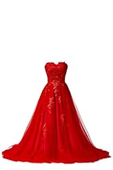 Plus Size Strapless Applique Lace-Up Satin/Tulle Sweetheart Wedding Dress 