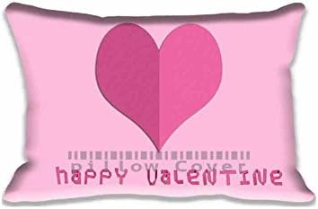 Happy Valentine Pattern Design Pillow Case Cushion Cover Home Sofa Decorative 20X30 Inch (2 Sides)